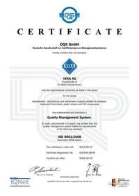Сертификат VEKA ISO